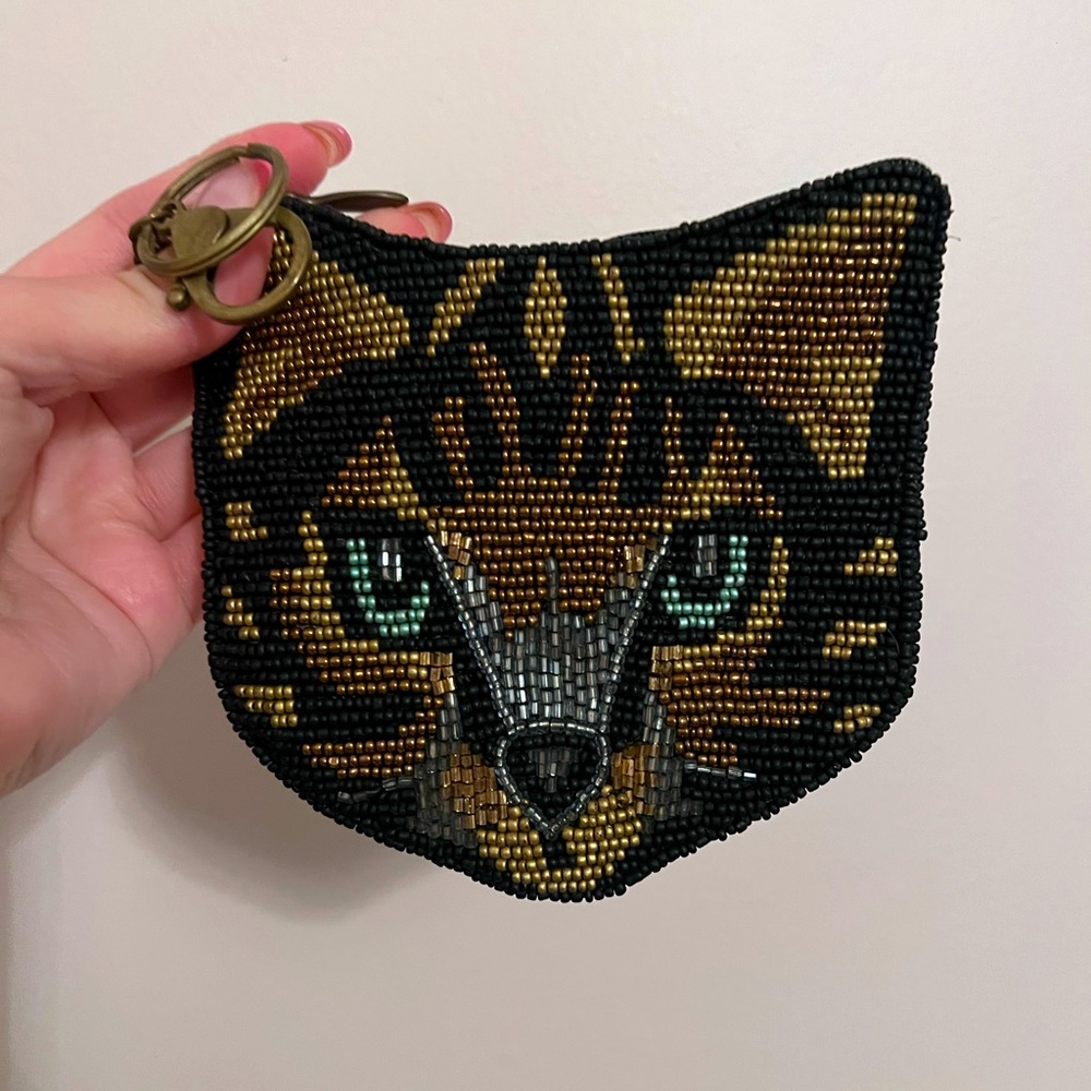 Mary Frances Cat coin purse ( double sided)